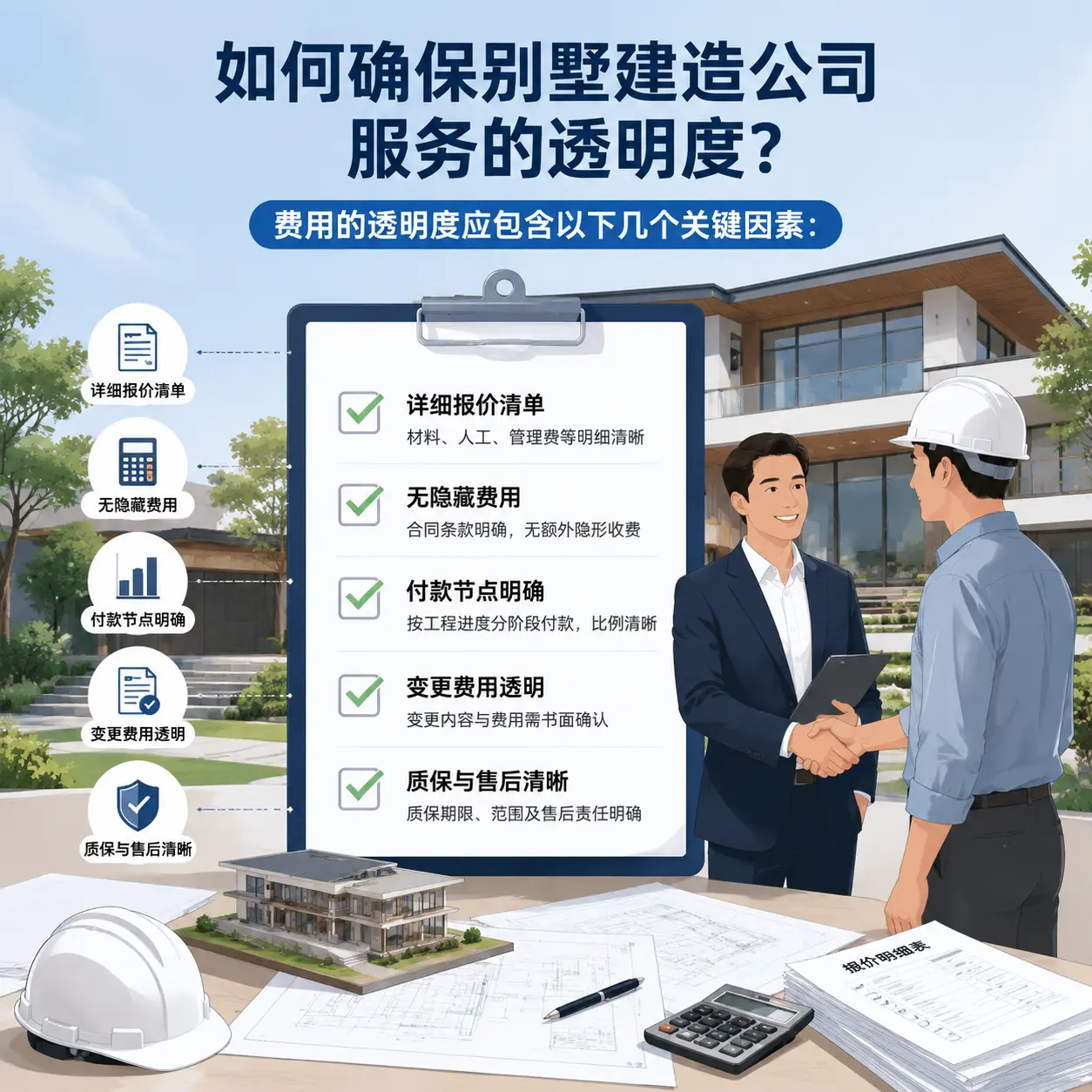 在 万山 如何确保别墅建造公司服务的透明度？