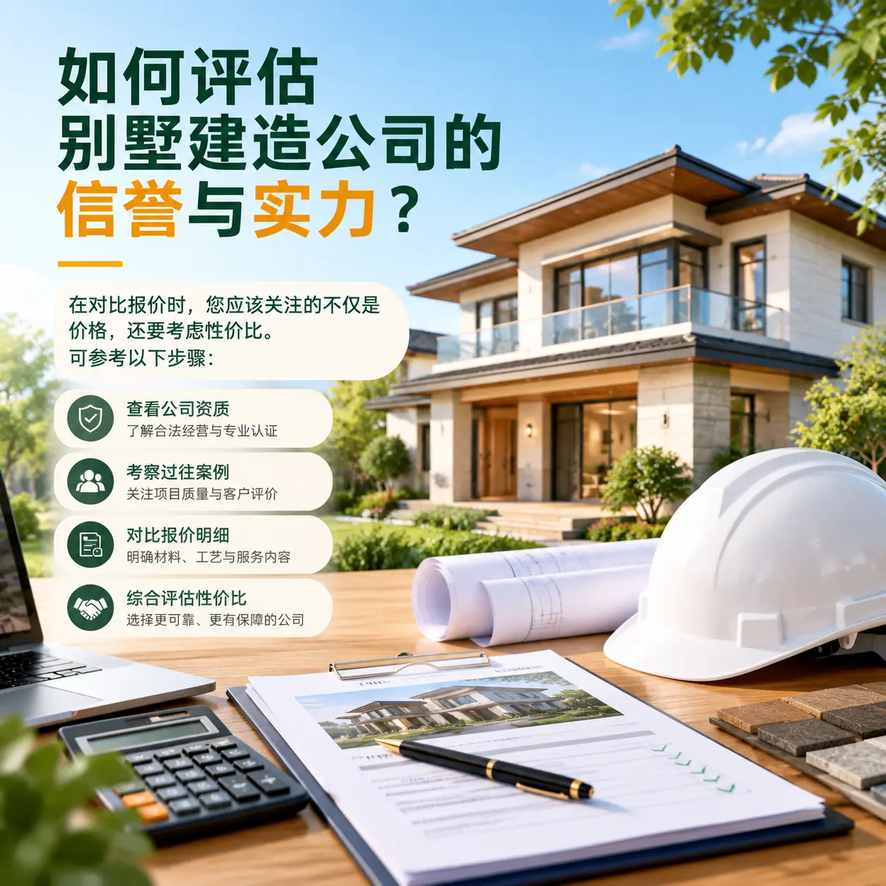 如何评估 万山 别墅建造公司的信誉与实力？